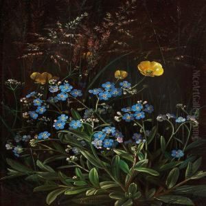 Buttercups And Forget-me-nots In The Forest Floor