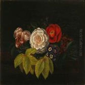 Flower Bouquet On A Stone Frame