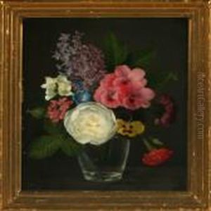 Still Life With Wildflowers In A Vase by I.L. Jensen