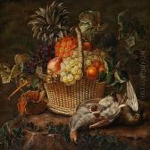 Still Life With Fruit In A Basket And Game Birds - view 1