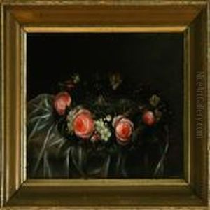 A Bridal Wreath With Roses And Myrtles by I.L. Jensen