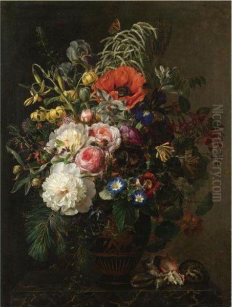 Stilleben Med Blomster I Graesk Vase (still Life With Flowers In Agreek Vase) - view 1