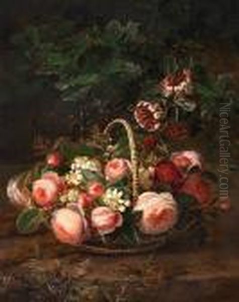 Still Life With Roses, Honeysuckle And Jasmine - view 1