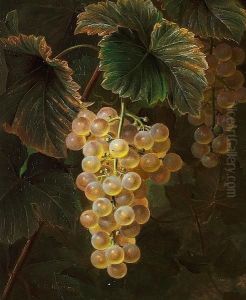 A Cluster Of Green Grapes by Johan Laurentz Jensen