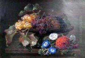 Blumen- Und Fruchtestilleben by Johan Laurentz Jensen