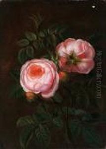 Natura Morta Con Rose Rosse by Johan Laurentz Jensen