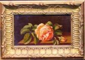 Still Life With Rose by Johan Laurentz Jensen