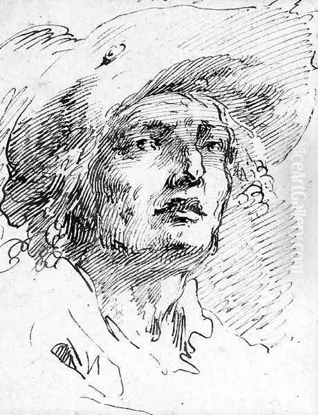 The Head Of A Man Wearing A Hat - view 1