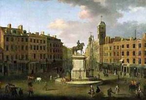 Charing Cross with the Statue of King Charles I and Northumberland House 1750