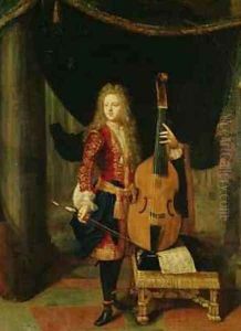 Portrait of Johann Schenck 1660-1712 by Constantin Netscher