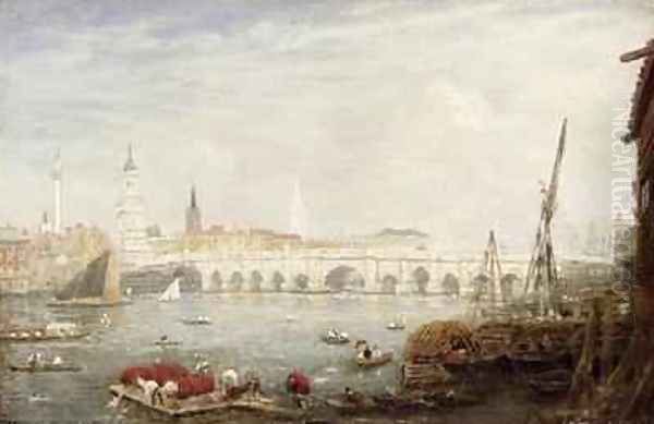 The Monument and London Bridge 1820-80 - view 1