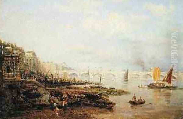 The Thames and Waterloo Bridge from Somerset House 1820-30 - view 1