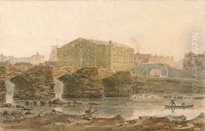 The Old Dee Bridge, Chester, from Handbridge The Old Dee Bridge, Chester, from Handbridge