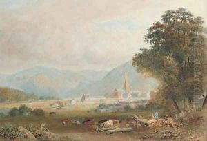 Keswick new Church looking into the Vale of Borrowdale, Cumberland Keswick new Church looking into the Vale of Borrowdale, Cumberland