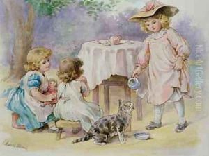 The Tea Party 1876 by Agnes Nicholl