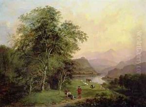 A Highland Lochside 1847 by Jane Nasmyth