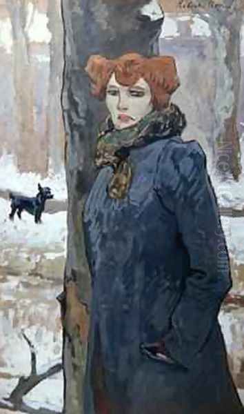 A Prostitute in a Forest in Winter - view 1