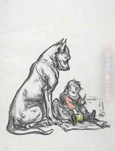 Dog and child - view 1