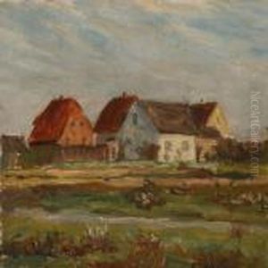 Landscape With Houses by Viggo Johansen