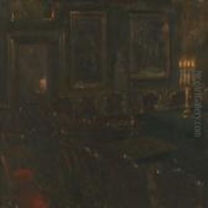 Interior From The Academy Hall On Charlottenborg by Viggo Johansen