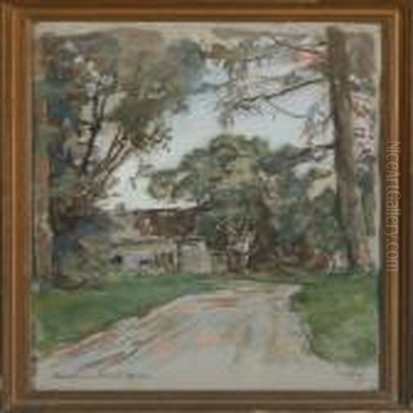 Scenery With Trees And A House - view 1