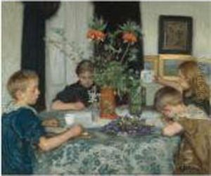 Kunst Undervisning (the Art Lesson) by Viggo Johansen