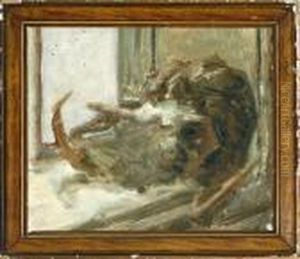 A Study Of Skull From A Greenlandic Musk Ox by Viggo Johansen