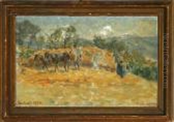 A Harvest Scenery From Anticoli In Italy - view 1