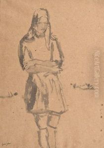 Portrait Of A Girl Standing by Gwendolen John