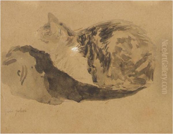 Study Of A Cat - view 1
