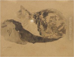Study Of A Cat by Gwendolen John