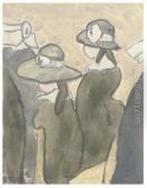 Girls In Hats In Church - view 1