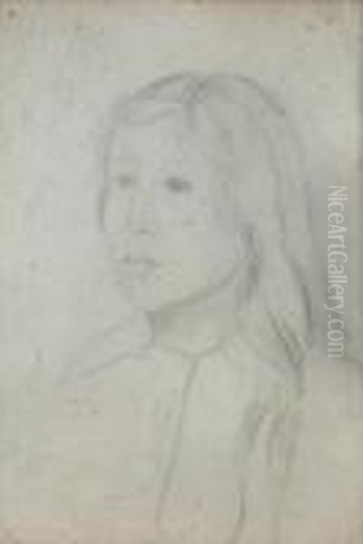 Portrait Of A Girl Pencil 28 X 20cm - view 1