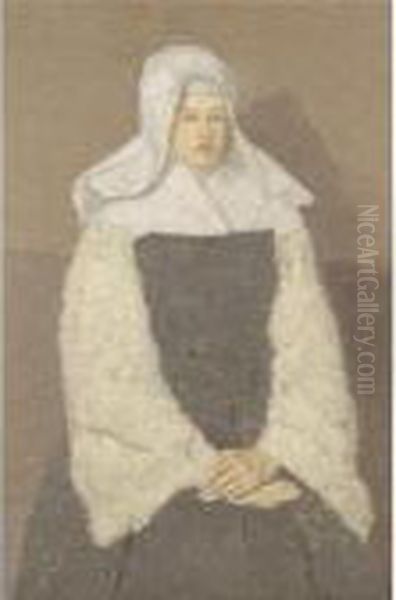 Portrait Of A Young Nun by Gwendolen John