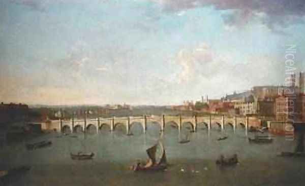 A View of the River Thames at Westminster Bridge - view 1