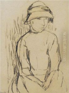 Small Child In A Hat by Gwendolen John