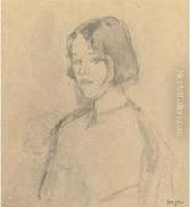 Young Girl With Bobbed Hair by Gwendolen John