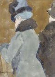 Two Ladies At A Balustrade, Three-quarter View From Behind Two Ladies At A Balustrade, Three-quarter View From Behind