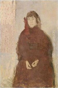 Young Woman In A Mulberry Dress by Gwendolen John