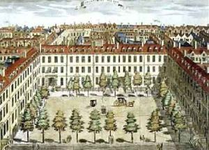 Devonshire Square for Stows Survey of London by Sutton Nicholls