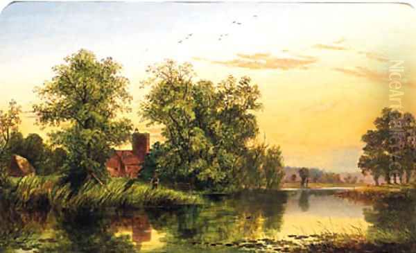 A Tranquil Stretch Of The River At Sunset - view 1