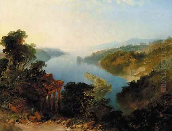 An Italianate lake landscape - view 1