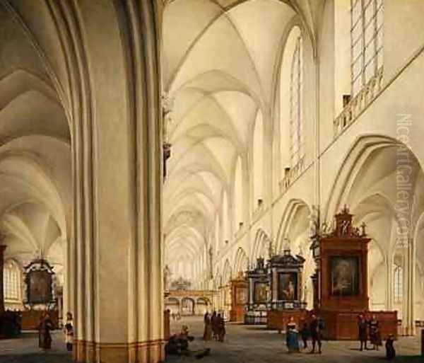 Interior of Antwerp Cathedral 1668 - view 1
