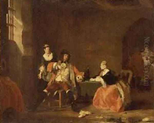 Captain Macheath Upbraided by Polly and Lucy in the Beggars Opera 1826 - view 1