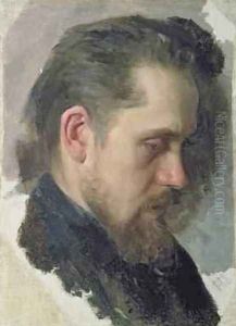 Portrait of the author Nikolay Pomyalovsky 1860 by Nikolai Vasilievich Nevrev