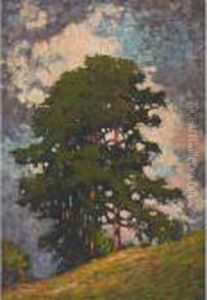 Tree On A Hill by Franz Hans Johnston