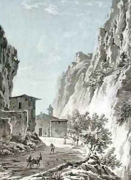 The Village of Gondo on the Simplon Pass - view 1