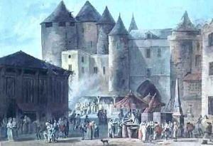 The Place de lApportParis in Front of the Grand Chatelet before 1802 by Thomas Naudet