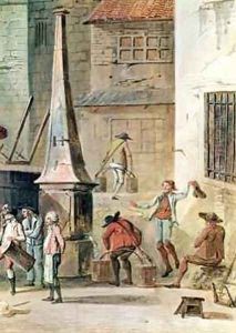 The Place de lApportParis in Front of the Grand Chatelet detail of watercarriers by Thomas Naudet