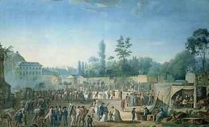 View of the Tuileries from the Place de la Revolution 1799 by Thomas Naudet